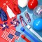 56 Pcs Patriotic Bike Decoration Kit 4th of July Red White Blue